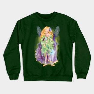 fairy flower fairy with magic wand Crewneck Sweatshirt